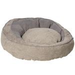 PawHut Cuccia per Cani Imbottita con Cuscino e Bordi Rialzati, Rivestimento in Tessuto, 85x85x35cm, Grigio