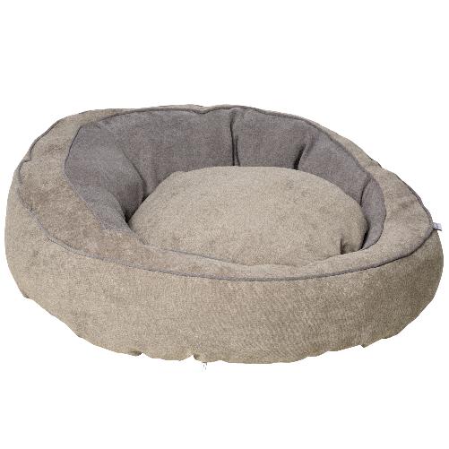 PawHut-Cuccia-per-Cani-Imbottita-con-Cuscino-e-Bordi-Rialzati-Rivestimento-in-Tessuto-85x85x35cm-Grigio