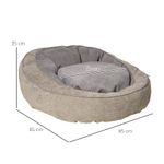 PawHut-Cuccia-per-Cani-Imbottita-con-Cuscino-e-Bordi-Rialzati-Rivestimento-in-Tessuto-85x85x35cm-Grigio