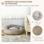 PawHut-Cuccia-per-Cani-Imbottita-con-Cuscino-e-Bordi-Rialzati-Rivestimento-in-Tessuto-85x85x35cm-Grigio