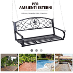 Outsunny-Altalena-da-giardino-Sospeso-in-Ferro-Battuto-Nero