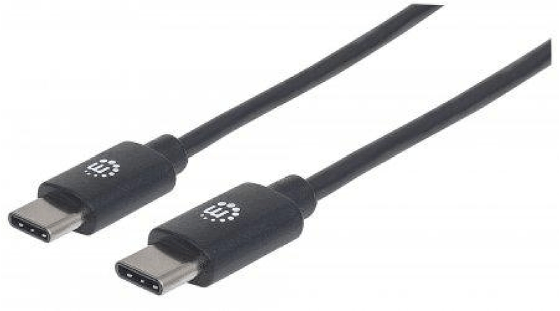 Manhattan-354868-cavo-USB-05-m-USB-2.0-USB-C-Nero--USB-C-to-USB-C-Cable-50cm-Male-to-Male-Black-480-Mbps-USB-2.0-Equival