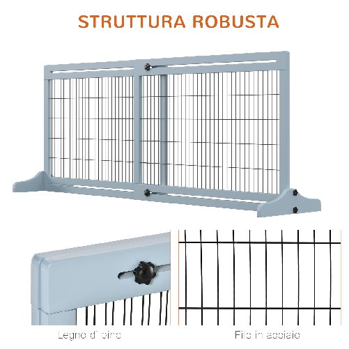 PawHut-Cancellino-per-Cani-Estensibile-da-Interno-in-Legno-e-Acciaio-104-183x36x69cm-Blu