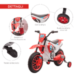 HOMCOM-Moto-da-Cross-Elettrica-per-Bambini-da-3-5-Anni---Rosso