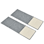 PawHut Set 2 Tiragraffi per Gatti da Divano, Tappetini Tiragraffi in Sisal e Poliestere, 130x45cm - Grigio