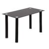 HOMCOM-Tavolo-da-Pranzo-Rettangolare-Tavolo-Cucina-Moderno-per-Soggiorno-Gambe-Rotonde-in-Metallo-e-Piano-in-Vetro-Temperato-120x60x75cm-Nero