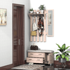 HOMCOM-Set-3-Pezzi-Scarpiera-Appendiabiti-e-Specchio-per-Ingresso-in-Legno