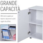 HOMCOM-Mobiletto-da-Ufficio-Multiuso-con-Serratura-Armadietto-per-Documenti-con-2-Ante-e-Mensola-Interna-in-Legno-Bianco-80x40x80cm