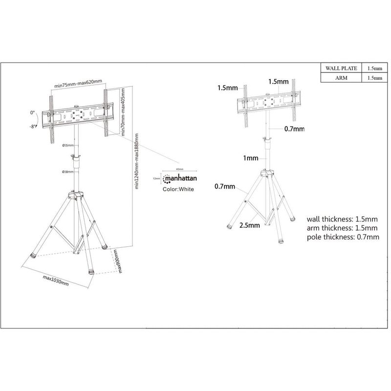 Manhattan-461412-supporto-da-tavolo-per-Tv-a-schermo-piatto-1778-cm-70-Nero-Pavimento--TV---Monitor-Mount-Tripod-Floor-S