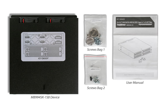 IcyDock-ToughArmor---Bays-525---per-4-HDD-SSD-SAS-SATA---con-cassetti---Prezzo-speciale-fino-ad-esaurimento-scorte