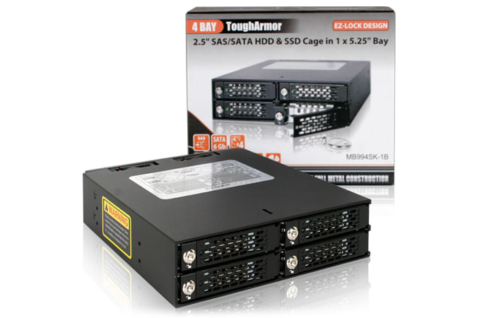 IcyDock-ToughArmor---Bays-525---per-4-HDD-SSD-SAS-SATA---con-cassetti---Prezzo-speciale-fino-ad-esaurimento-scorte