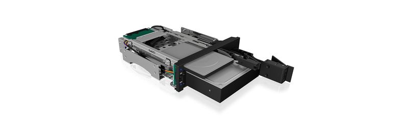 Wechselrahmen-fr-1x-25--und-1x-35--SATA-SAS-Festplatten--Schneller-Festplatteneinbau-und--wechsel-ohne-Trger--Untersttzt