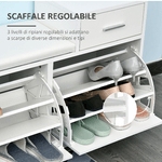 HOMCOM-Scarpiera-Portascarpe-Robusta-Design-Moderno-12-Paia-di-Scarpe-Sedile-con-Cuscino-da-Ingresso-in-Legno-Truciolato-945-x-57-x-30-cm-Bianco