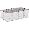 PawHut-Recinto-per-Criceti-e-Roditori-Modulabile-con-Accessori-Montaggio-Resina-e-Acciaio-140x70x45cm