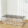 PawHut-Recinto-per-Criceti-e-Roditori-Modulabile-con-Accessori-Montaggio-Resina-e-Acciaio-140x70x45cm