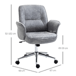 Vinsetto-Sedia-da-Ufficio-Ergonomica-Altezza-Regolabile-Rivestimento-in-Microfibra-67x69x92-102cm-Grigio-Chiaro