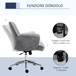 Vinsetto-Sedia-da-Ufficio-Ergonomica-Altezza-Regolabile-Rivestimento-in-Microfibra-67x69x92-102cm-Grigio-Chiaro