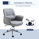 Vinsetto-Sedia-da-Ufficio-Ergonomica-Altezza-Regolabile-Rivestimento-in-Microfibra-67x69x92-102cm-Grigio-Chiaro