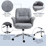 Vinsetto-Sedia-da-Ufficio-Ergonomica-Altezza-Regolabile-Rivestimento-in-Microfibra-67x69x92-102cm-Grigio-Chiaro