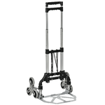 Durhand Carrello Portapacchi Pieghevole in Alluminio con 6 Ruote per Scale Carico 70kg