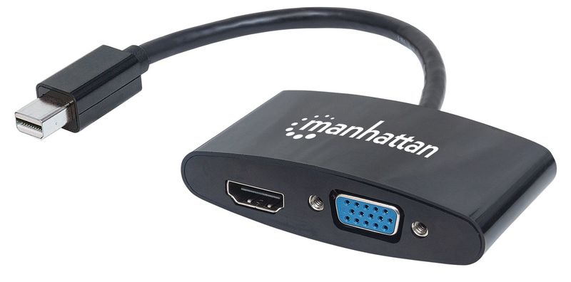 Manhattan-152709-cavo-e-adattatore-video-025-m-Mini-DisplayPort-HDMI--VGA-D-Sub-Nero--MINI-DISPLAYPORT-TO-HDMI-VGA----25