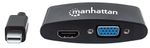 Manhattan-152709-cavo-e-adattatore-video-025-m-Mini-DisplayPort-HDMI--VGA-D-Sub-Nero--MINI-DISPLAYPORT-TO-HDMI-VGA----25