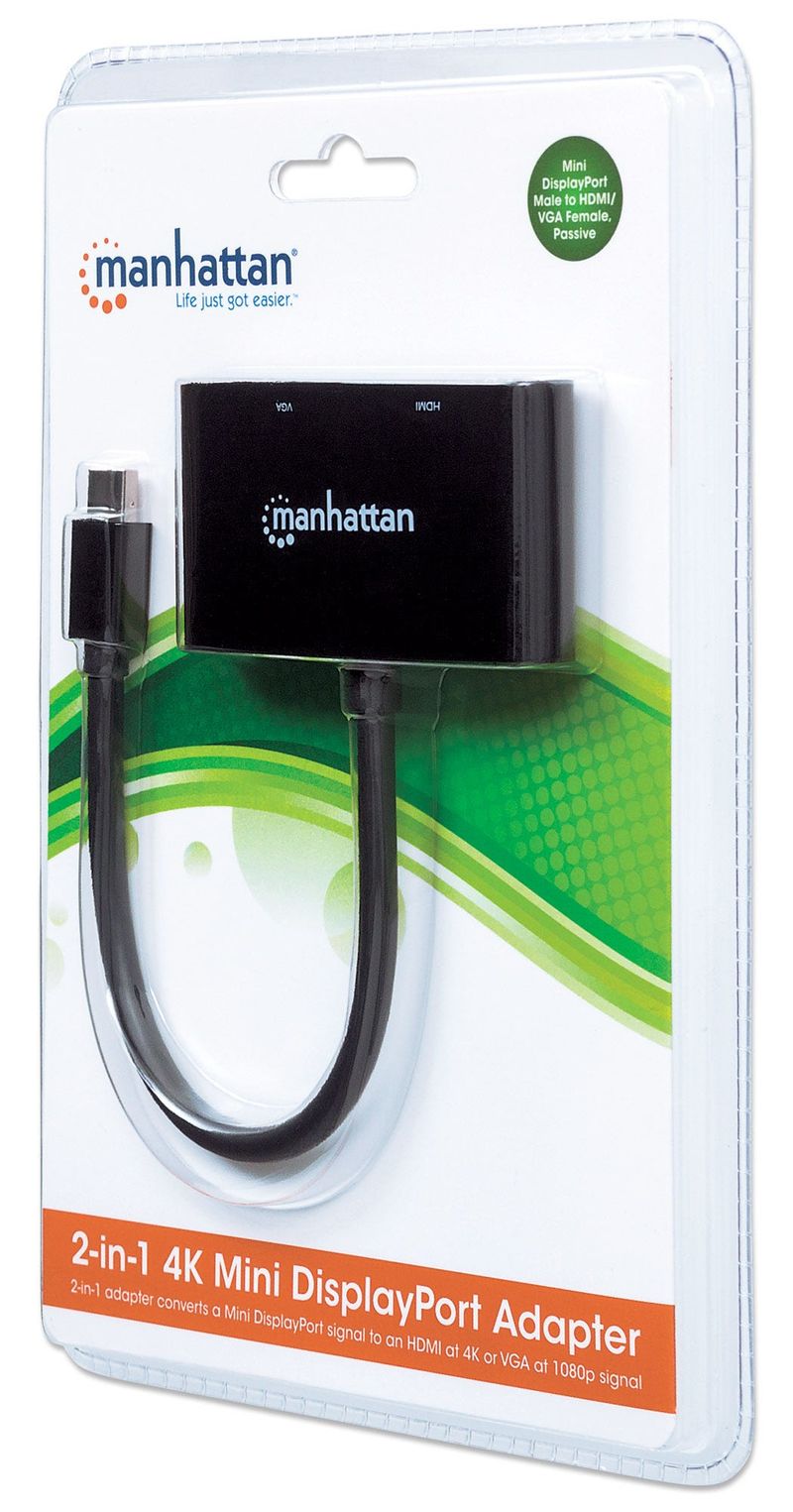 Manhattan-152709-cavo-e-adattatore-video-025-m-Mini-DisplayPort-HDMI--VGA-D-Sub-Nero--MINI-DISPLAYPORT-TO-HDMI-VGA----25