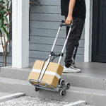 Durhand-Carrello-Portapacchi-Pieghevole-in-Alluminio-con-6-Ruote-per-Scale-Carico-70kg