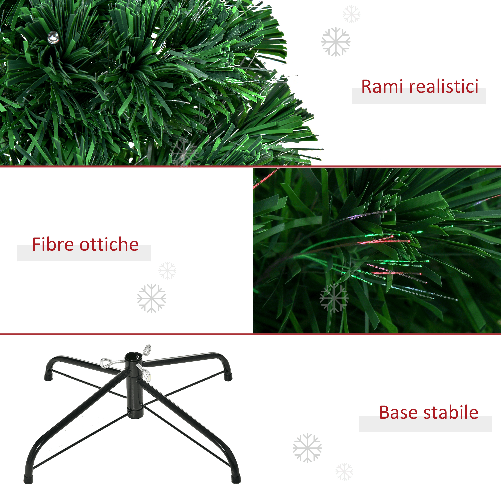 HOMCOM-Albero-di-Natale-Artificiale-in-Fibra-Ottica-con-Supporto-in-PVC-Foltissimo-120cm