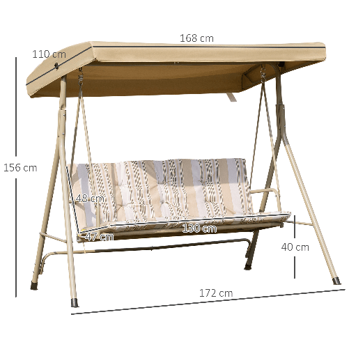 Outsunny-Dondolo-da-Giardino-3-Posti-in-Acciaio-con-Tetto-Regolabile-Cuscini-e-Braccioli-172x110x156cm