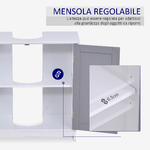 kleankin-Mobile-Sotto-Lavabo-Bagno-con-Taglio-a-U-Armadietto-2-Ante-con-Mensola-Regolabile-in-MDF-60x30x60cm-Bianco-Grigio