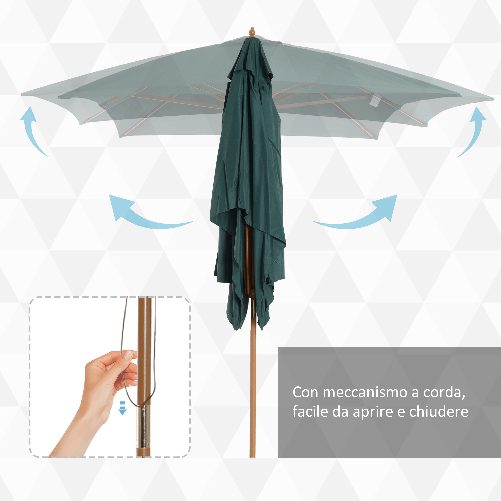 Outsunny-Ombrellone-2x3-m-da-Giardino-in-Legno-Laccato-e-Bambu-con-Copertura-Rimovibile-Verde-Scuro