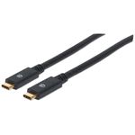 Manhattan 354905 cavo USB 2 m USB 3.2 Gen 1 3.1 Gen 1 USB C Nero (USB-C CABLE 2M MALE/MALE- - 5GBPS USB 3.0 BLACK POLYBA