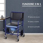 HOMCOM-Sedia-a-Rotelle-Bagno-con-Vaso-Rimovibile-in-Tubi-di-Ferro-e-PVC-Nero-e-blu-83x53x85cm