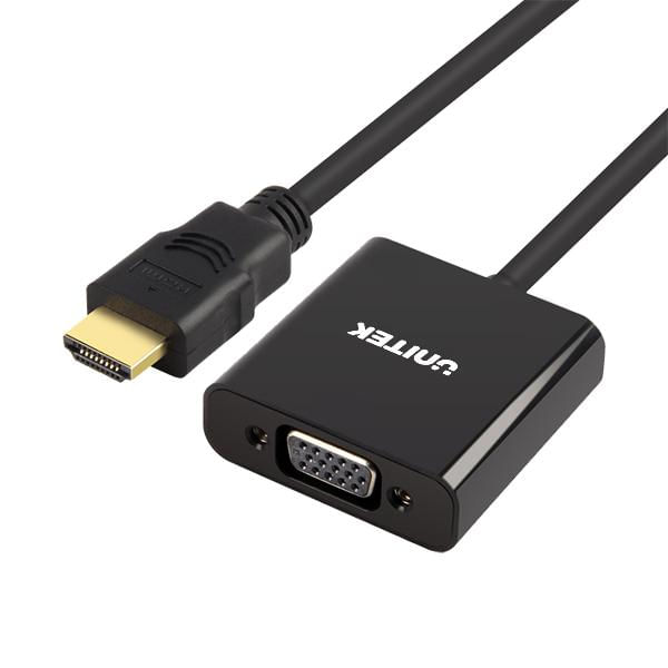 Adattatore-HDMI-con-VGA-con-Audio-Unitek-Y-6333-Nero