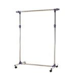 HOMCOM Stender Appendiabiti Larghezza e altezza regolabili con Ruote in Acciaio Inox 160 x 170cm