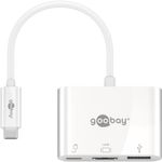 Bruder Goobay 62104 replicatore di porte e docking station per laptop USB tipo-C Bianco