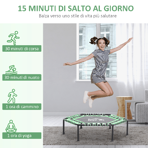 HOMCOM-Trampolino-Elastico-106cm-per-Adulti-e-Bambini-in-Acciaio---Per-Interni-Esterni-Casa-Palestra---Carico--100Kg