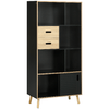 HOMCOM-Mobile-Libreria-Moderna-in-MDF-e-Truciolato-con-2-Cassetti-e-7-Ripiani-Aperti-80x40x165-cm