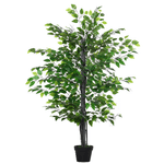 Outsunny Albero Baniano Artificiale, Pianta Finta Decorativa Interno ed Esterno Alta 145cm, Verde