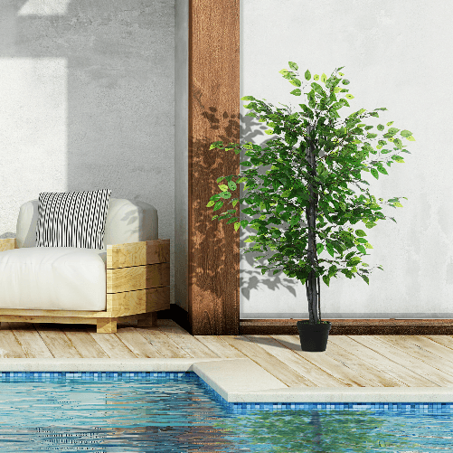 Outsunny-Albero-Baniano-Artificiale-Pianta-Finta-Decorativa-Interno-ed-Esterno-Alta-145cm-Verde