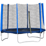 HOMCOM Trampolino Elastico Esterni con Rete di Sicurezza e Pali Imbottiti per Adulti e Bambini, 244x244x205cm