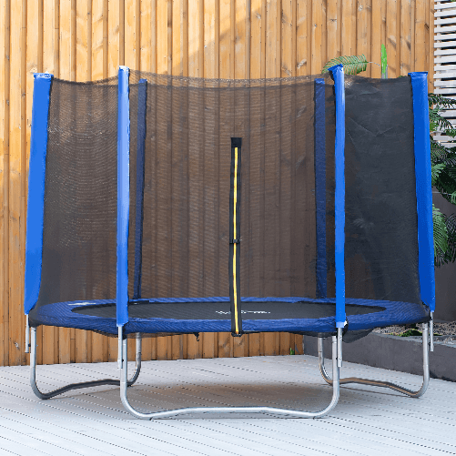 HOMCOM-Trampolino-Elastico-Esterni-con-Rete-di-Sicurezza-e-Pali-Imbottiti-per-Adulti-e-Bambini-244x244x205cm