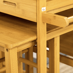 HOMCOM-Carrello-da-Cucina-con-Tavolino-Pieghevole-e-2-Sgabelli-Ruote-e-Cassetti-in-Legno-di-Bambu