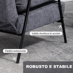 HOMCOM-Poltrona-Relax-Reclinabile-con-Pouf-Poggiapiedi-in-Velluto-a-Costine-Grigio