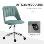 Vinsetto-Sedia-da-Ufficio-Ergonomica-e-Girevole-Sedia-Imbottita-per-Scrivania-con-Altezza-Regolabile-Verde-Petrolio-49x54x79-91cm