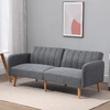 HOMCOM-Divano-Letto-2-Posti-a-1-Piazza-con-Schienale-Reclinabile-in-Tessuto-173x75x73cm---Grigio