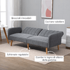 HOMCOM-Divano-Letto-2-Posti-a-1-Piazza-con-Schienale-Reclinabile-in-Tessuto-173x75x73cm---Grigio