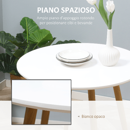 HOMCOM-Tavolo-da-Pranzo-Rotondo-per-2-Persone-in-MDF-e-Metallo-Φ72x75-cm-Bianco-e-color-Legno