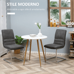 HOMCOM-Tavolo-da-Pranzo-Rotondo-per-2-Persone-in-MDF-e-Metallo-Φ72x75-cm-Bianco-e-color-Legno